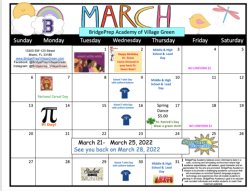 Revised March Calendar 